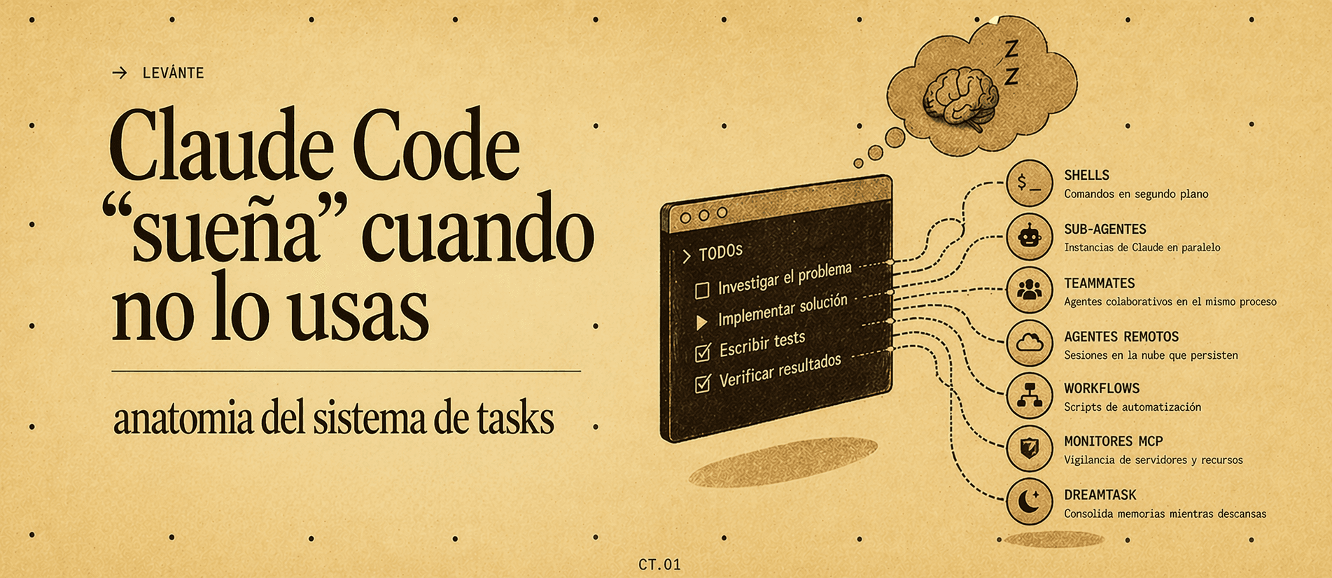 Claude Code 'sueña' cuando no lo usas: anatomia del sistema de tasks
