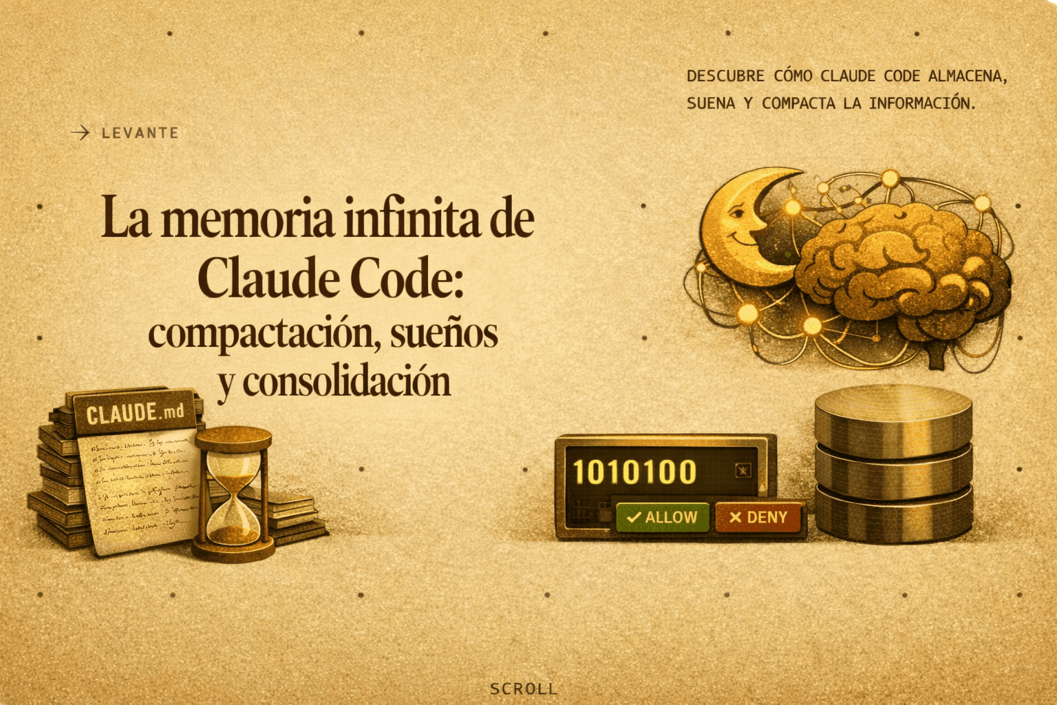 La memoria infinita de Claude Code: compactación, sueños y consolidación